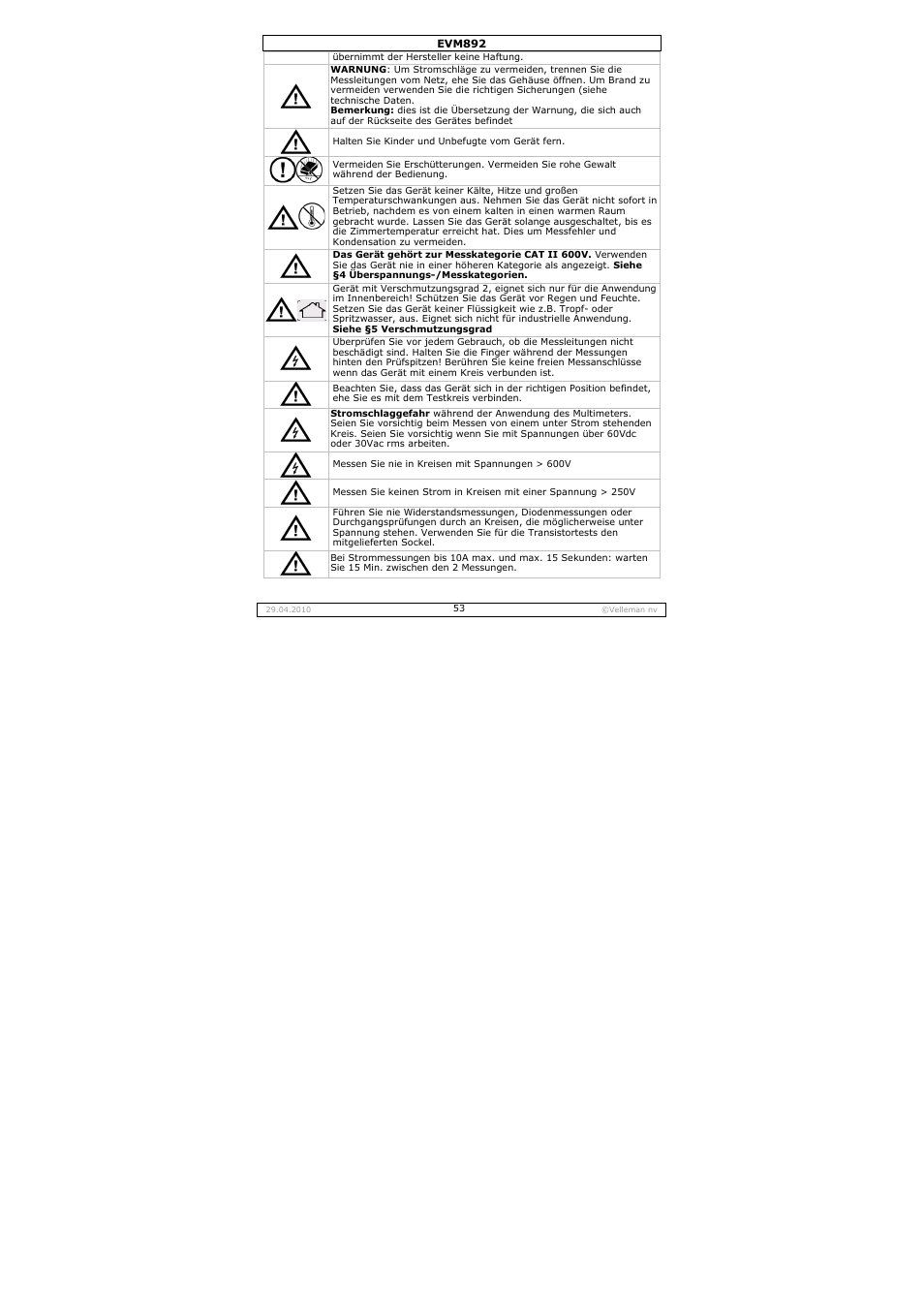 Velleman EVM892 User Manual | Page 53 / 80