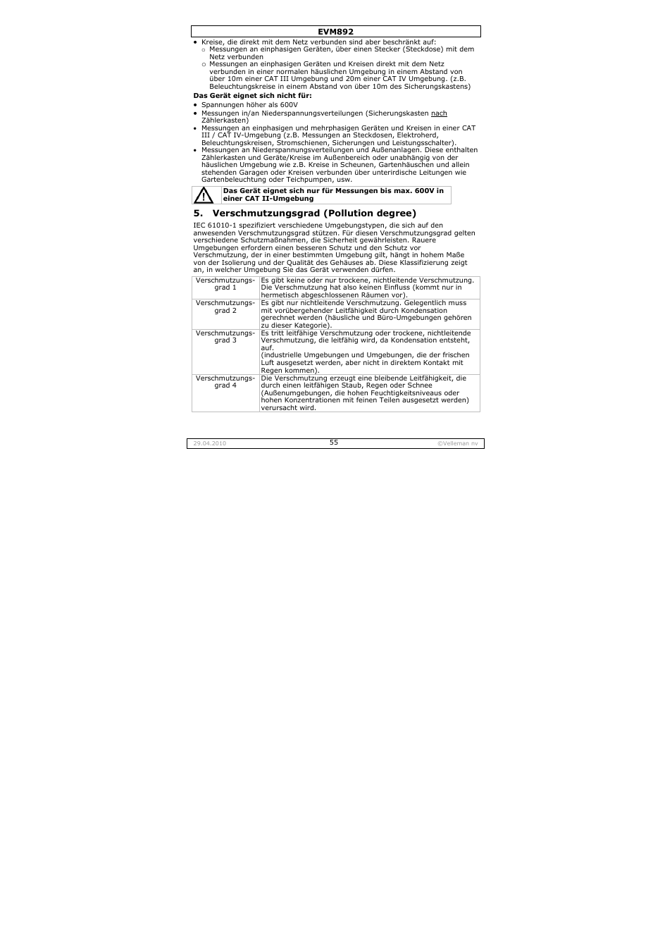 Velleman EVM892 User Manual | Page 55 / 80