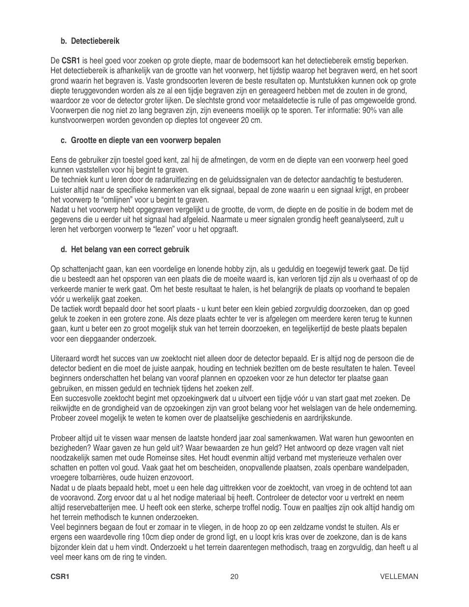 Velleman CSR1 User Manual | Page 20 / 56