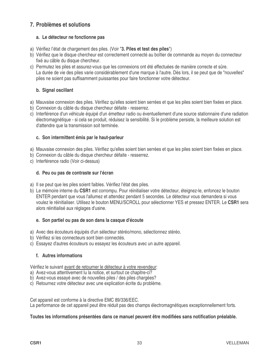 Velleman CSR1 User Manual | Page 33 / 56