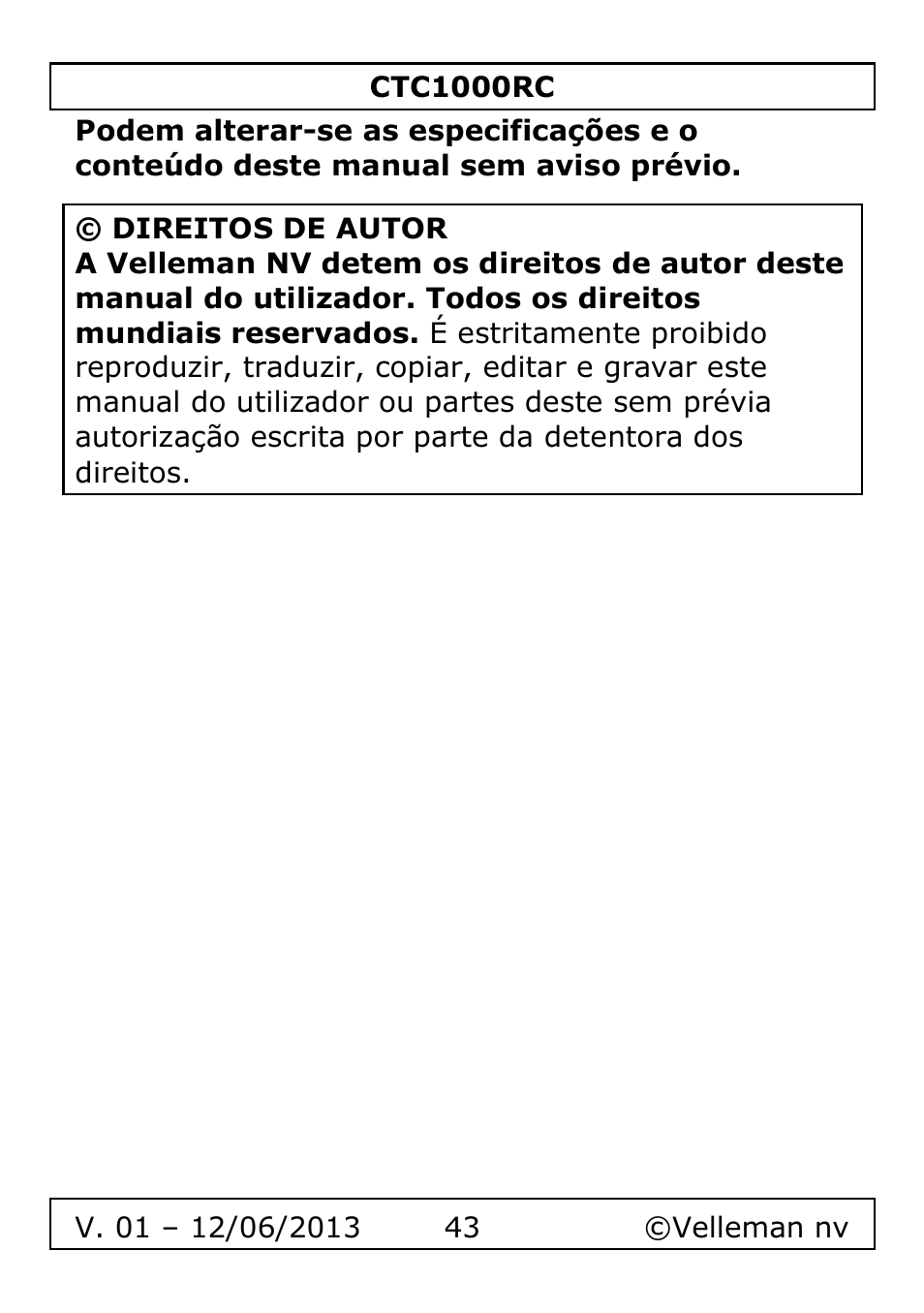 Velleman CTC1000RC User Manual | Page 43 / 51