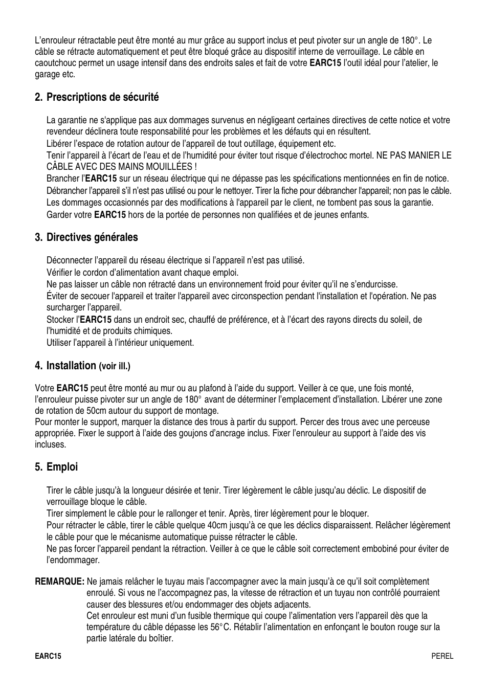 Velleman EARC15 User Manual | Page 5 / 11