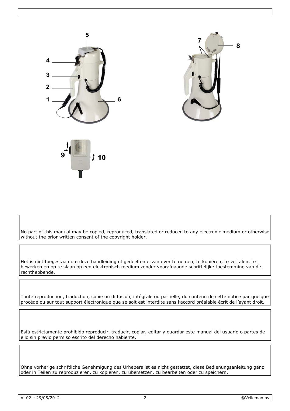 Velleman MP45S User Manual | Page 2 / 15