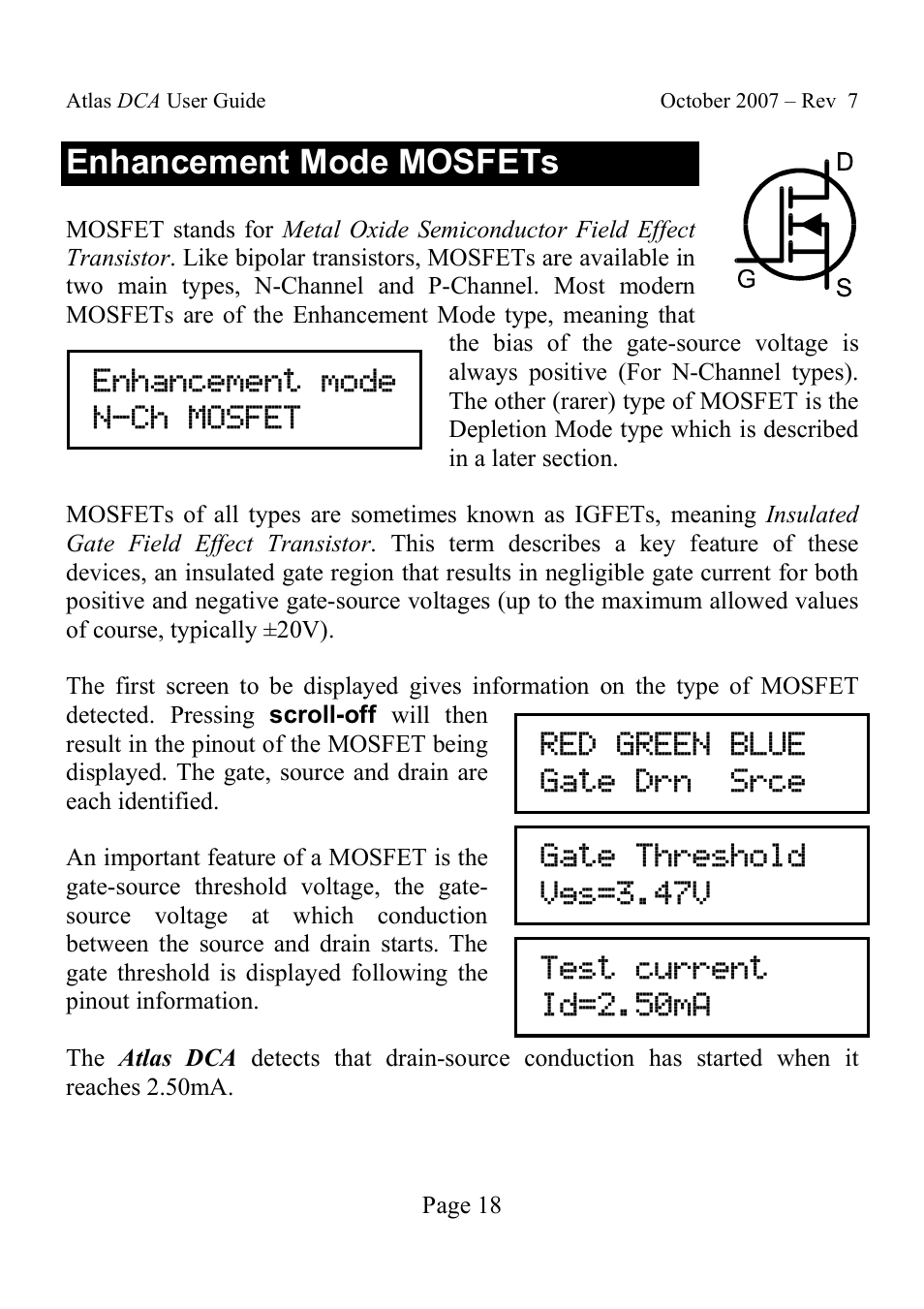 Enhancement mode mosfets | Velleman DCA55 User Manual | Page 18 / 26