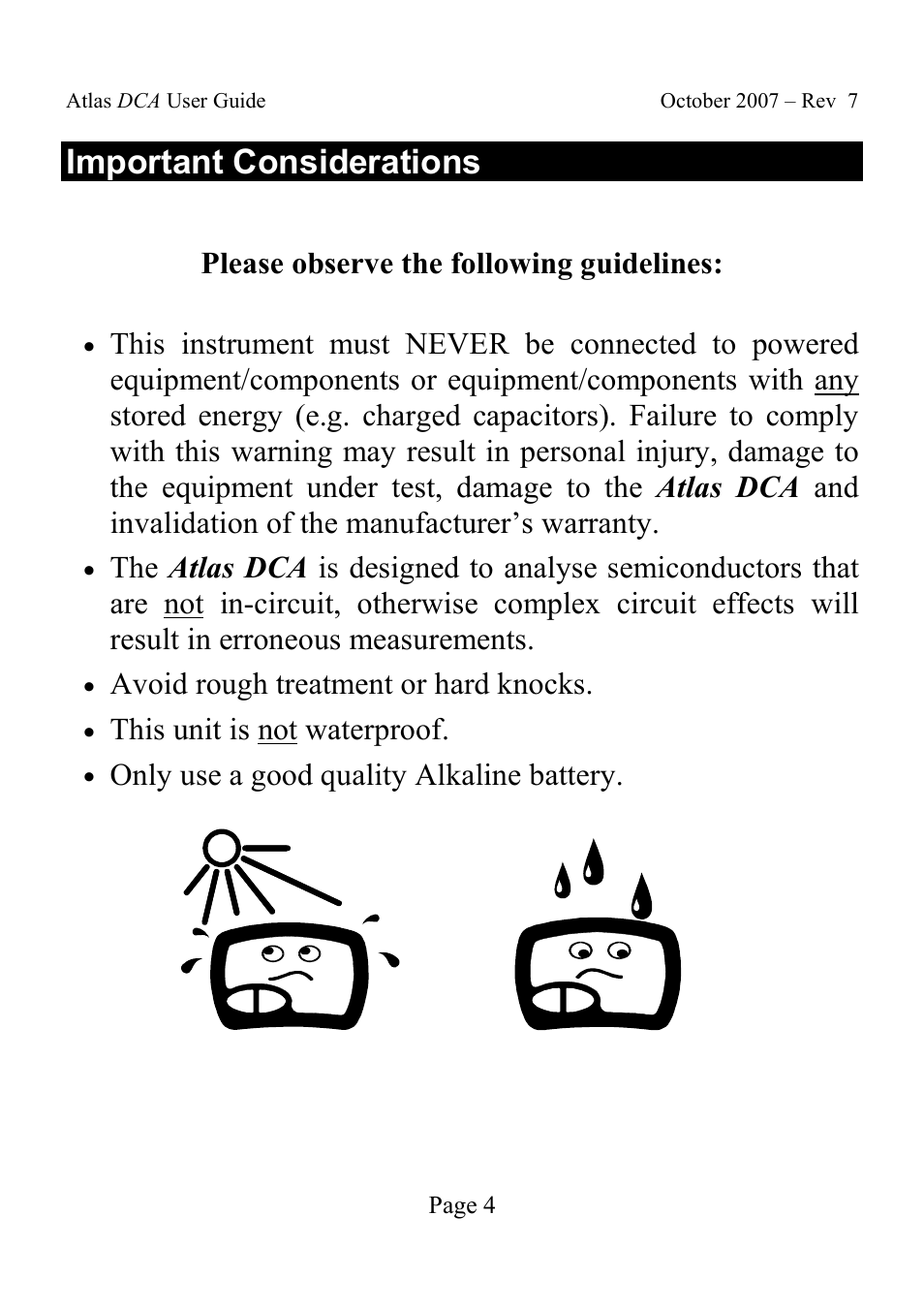 Important considerations | Velleman DCA55 User Manual | Page 4 / 26