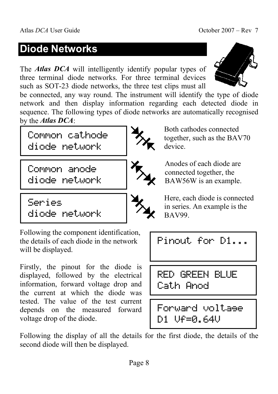 Diode networks | Velleman DCA55 User Manual | Page 8 / 26