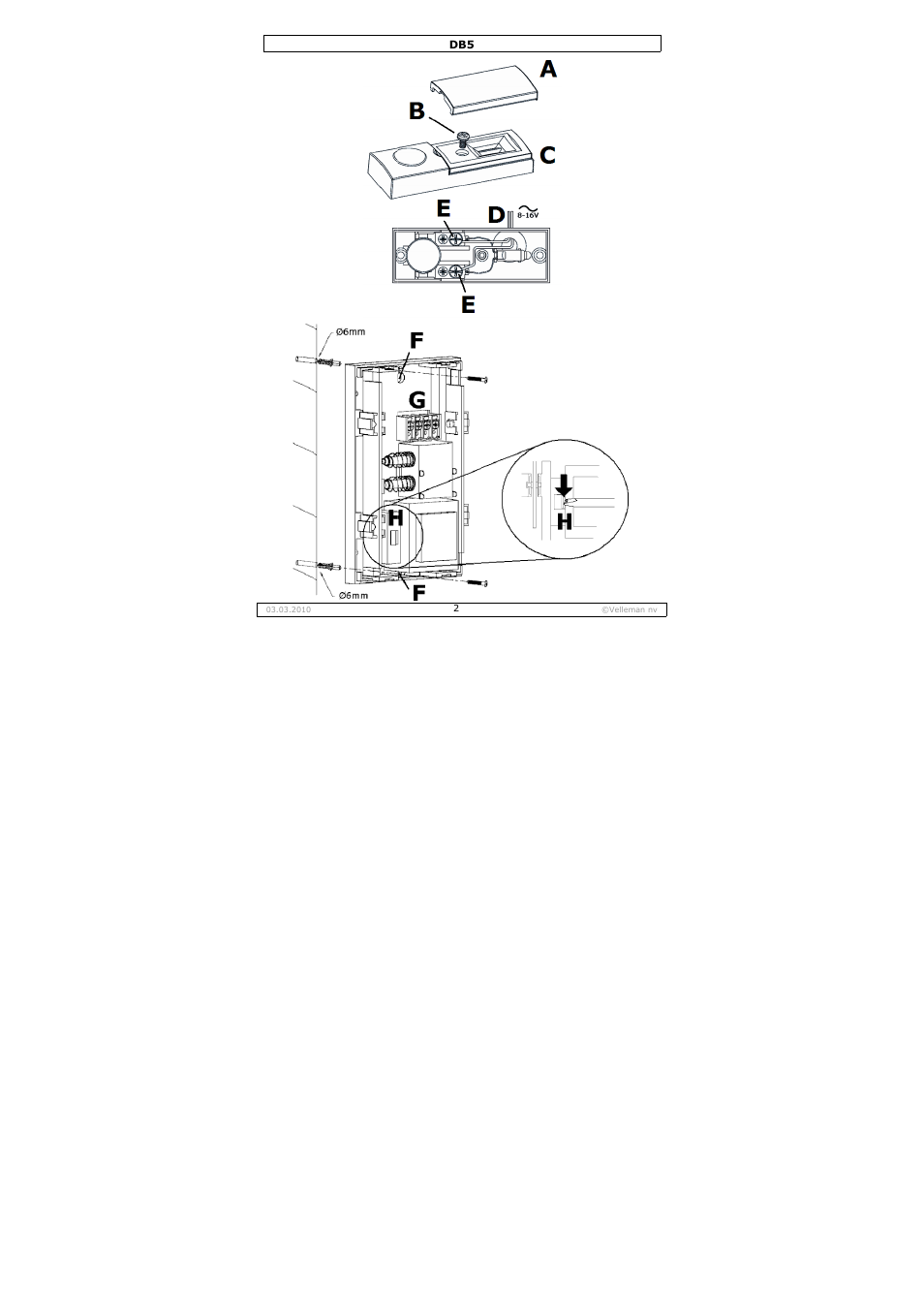 Velleman DB5 User Manual | Page 2 / 22