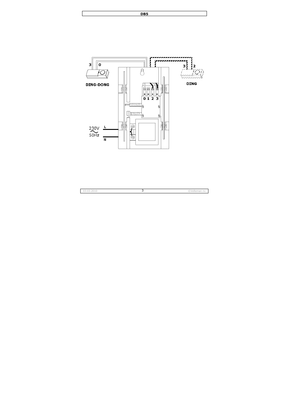 Velleman DB5 User Manual | Page 3 / 22