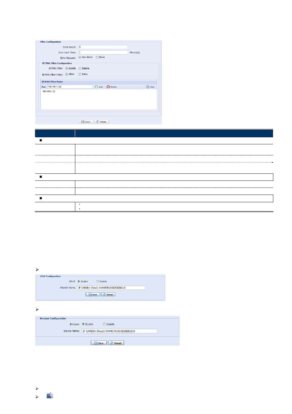 8 filter, 9 upnp / bonjour | Velleman CAMIP16 Quick Installation Guide User Manual | Page 17 / 40