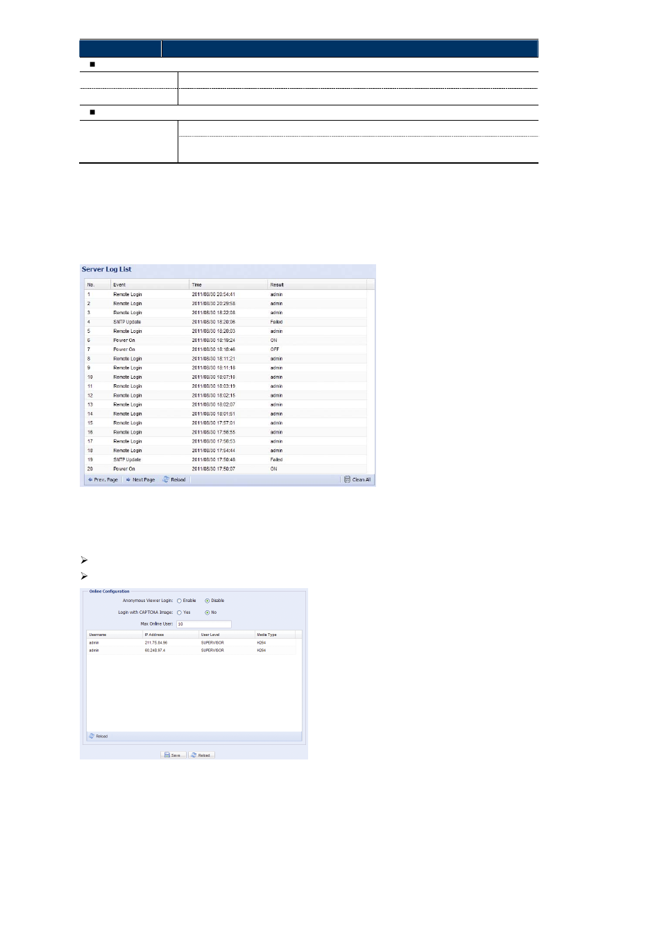 3 server log, 4 online | Velleman CAMIP16 Quick Installation Guide User Manual | Page 25 / 40