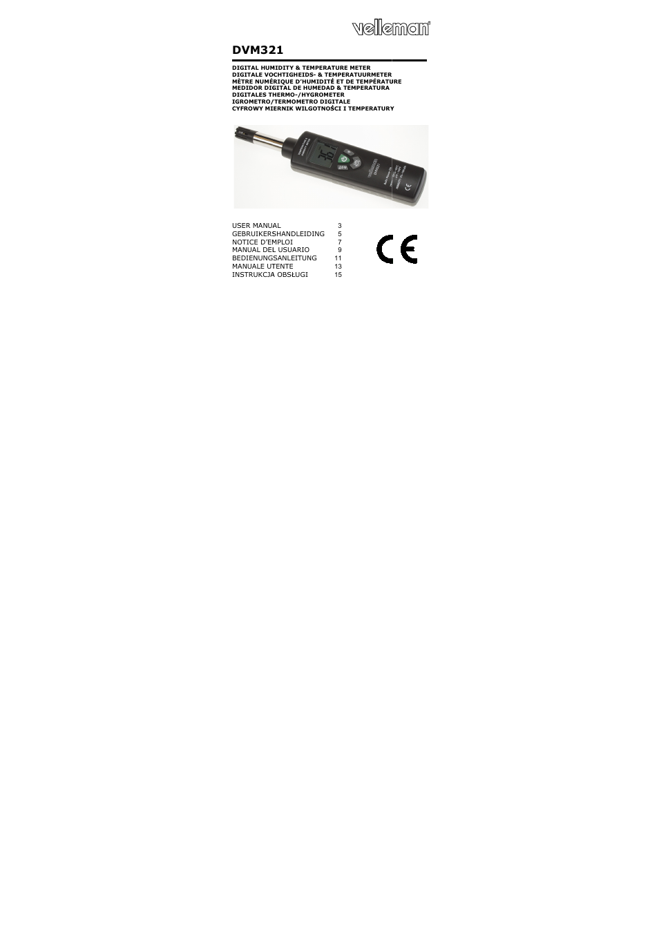 Velleman DVM321 User Manual | 23 pages