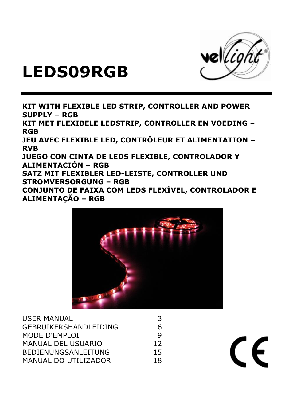 Velleman LEDS09RGB User Manual | 23 pages