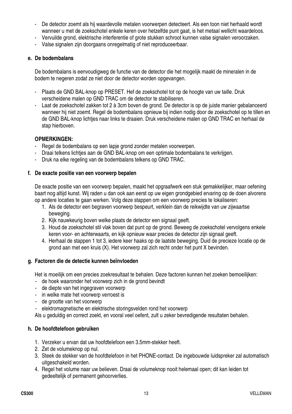 Velleman CS300 User Manual | Page 13 / 40