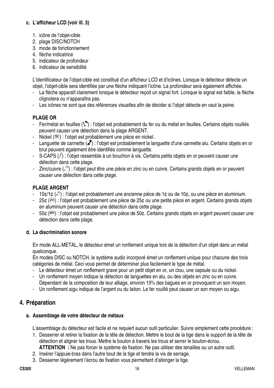 Velleman CS300 User Manual | Page 16 / 40