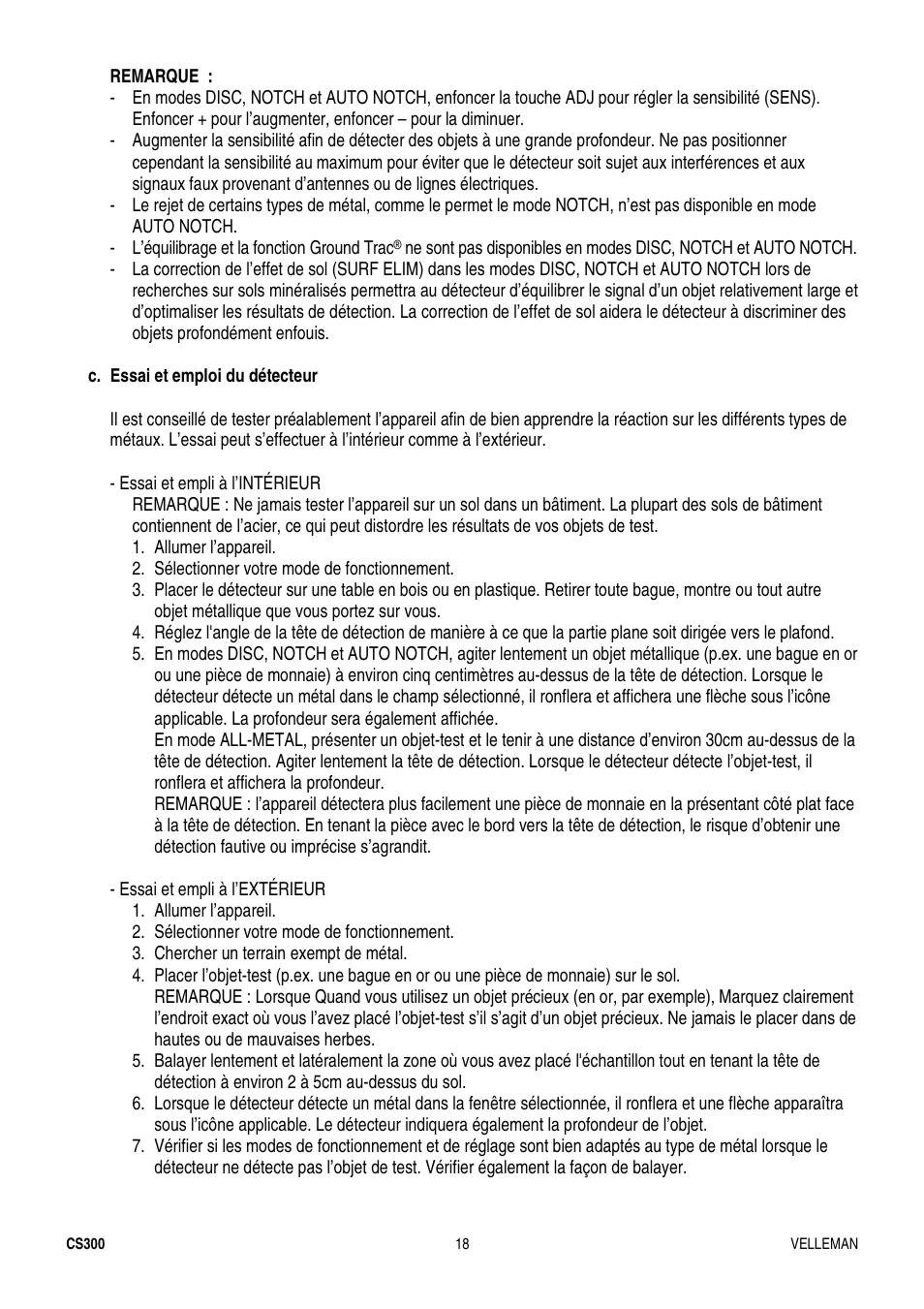 Velleman CS300 User Manual | Page 18 / 40