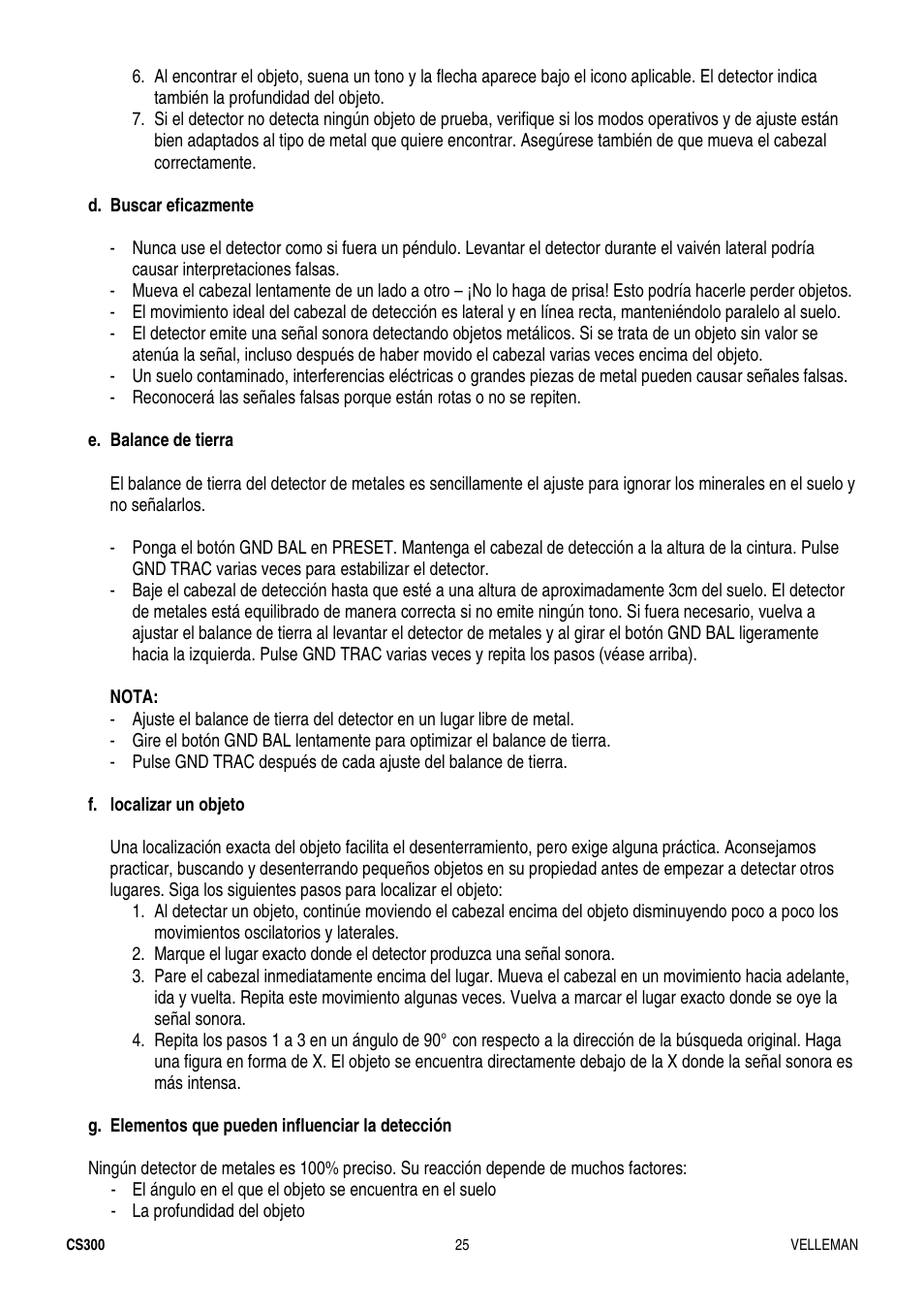 Velleman CS300 User Manual | Page 25 / 40