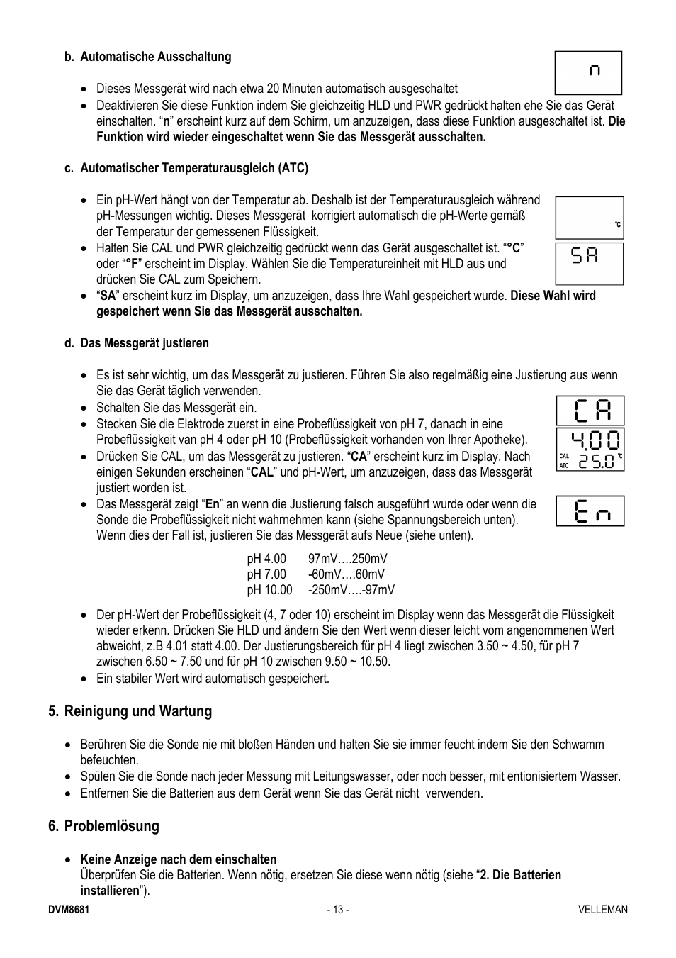 Velleman DVM8681 User Manual | Page 13 / 22