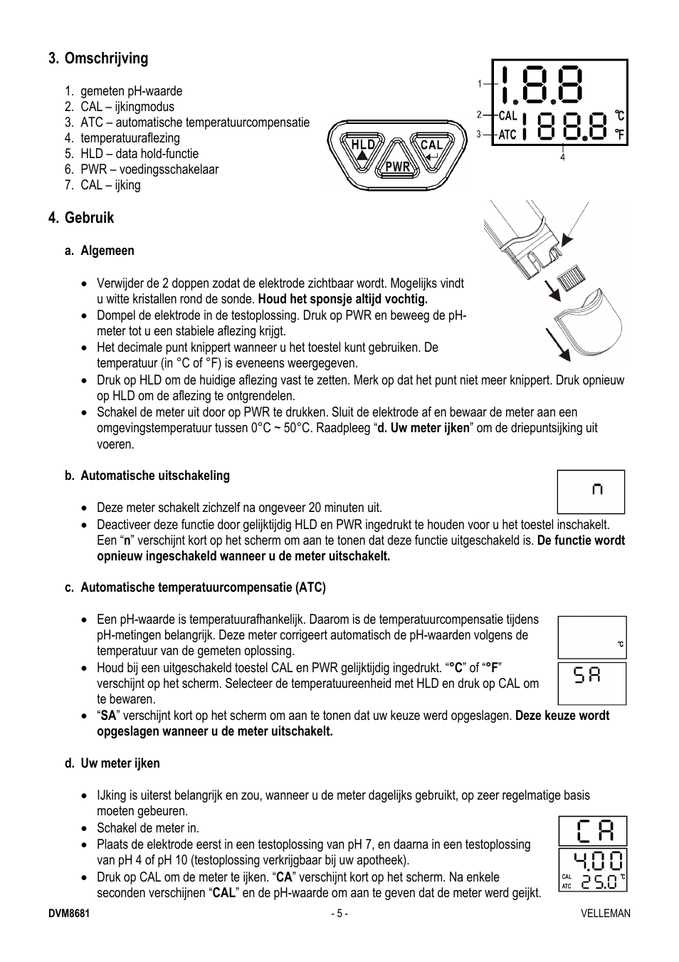 Velleman DVM8681 User Manual | Page 5 / 22