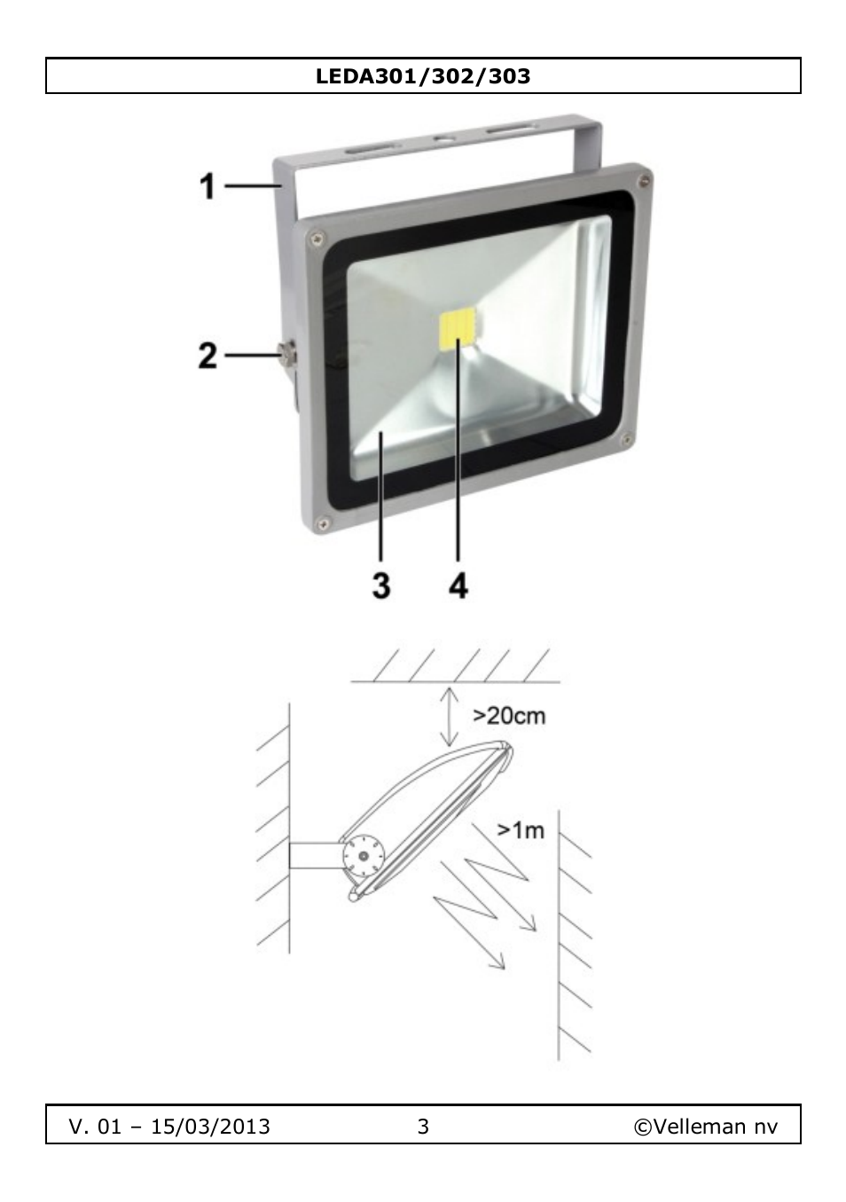 Velleman LEDA301 User Manual | Page 3 / 40