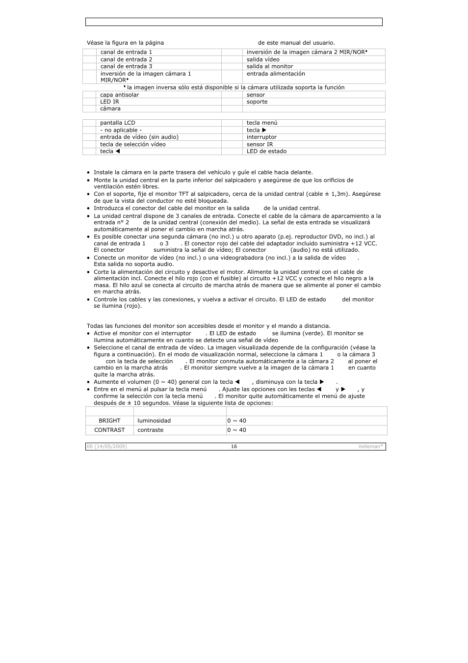 Velleman CAMSET21 User Manual | Page 16 / 25