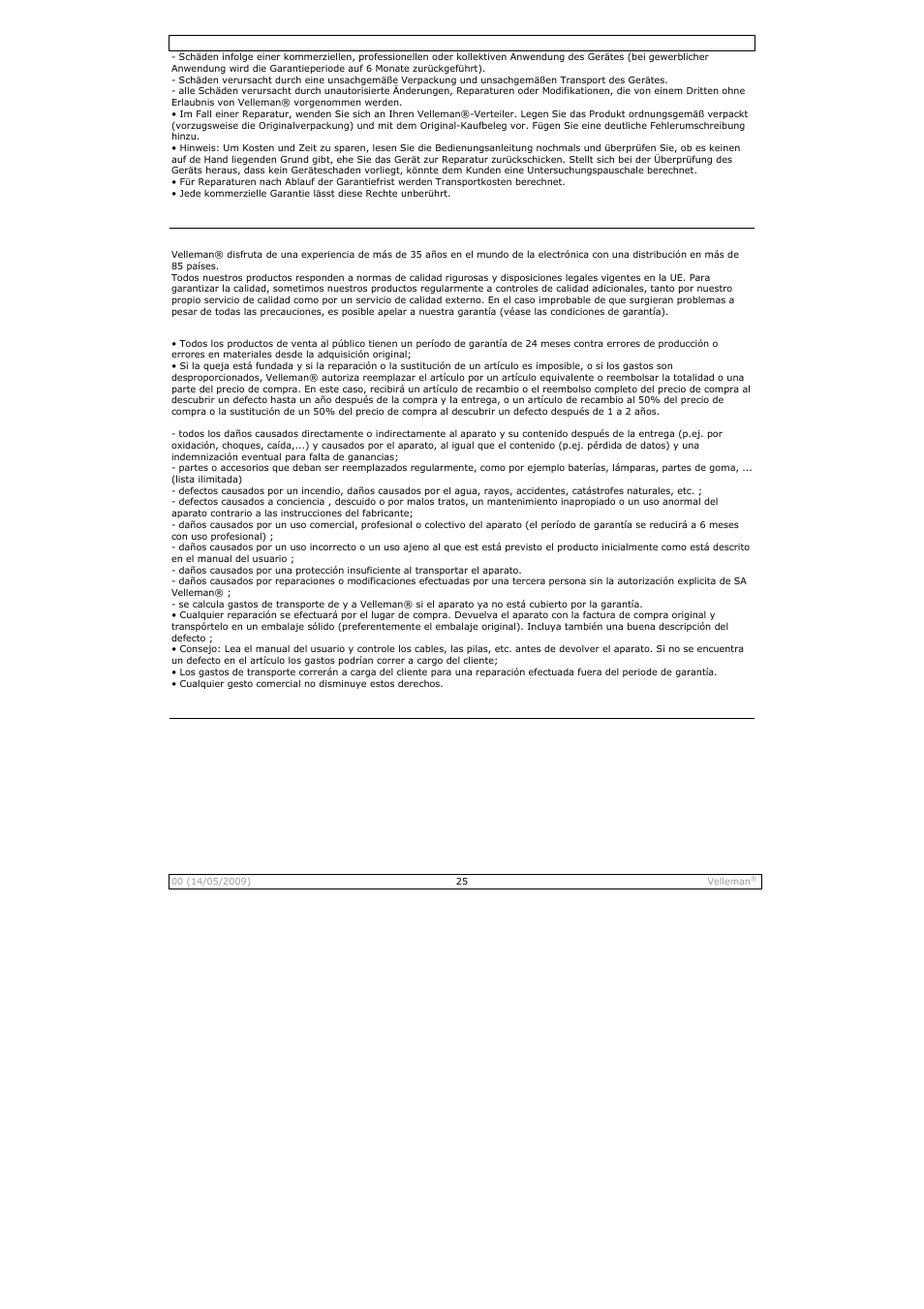 Velleman CAMSET21 User Manual | Page 25 / 25