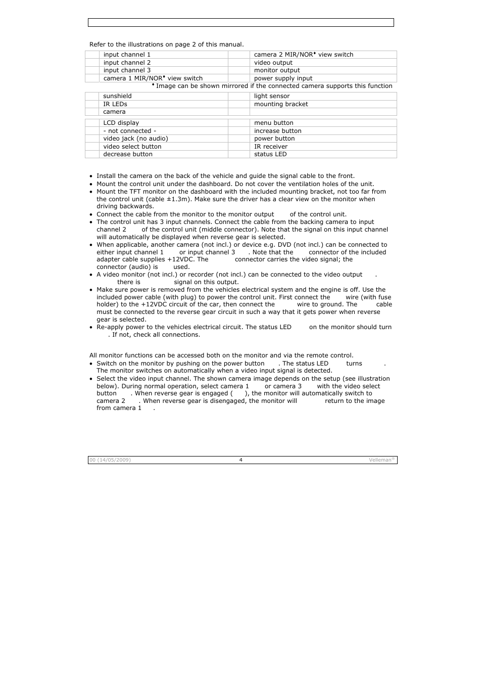 Velleman CAMSET21 User Manual | Page 4 / 25