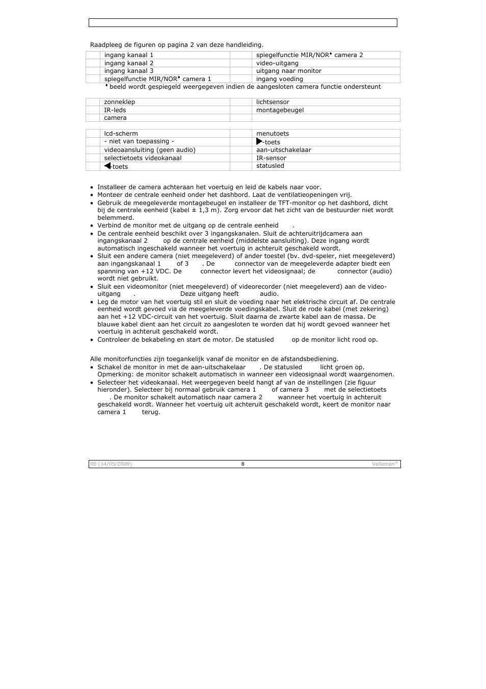 Velleman CAMSET21 User Manual | Page 8 / 25
