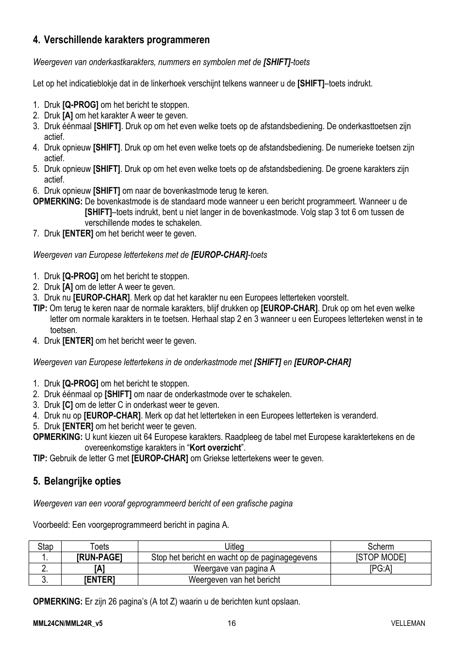 Velleman MML24CN User Manual | Page 16 / 84