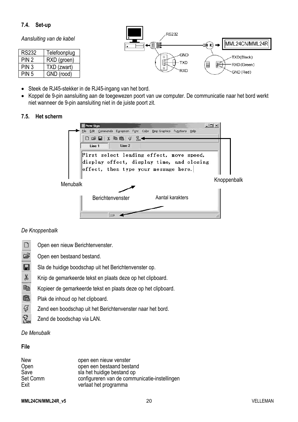 Velleman MML24CN User Manual | Page 20 / 84