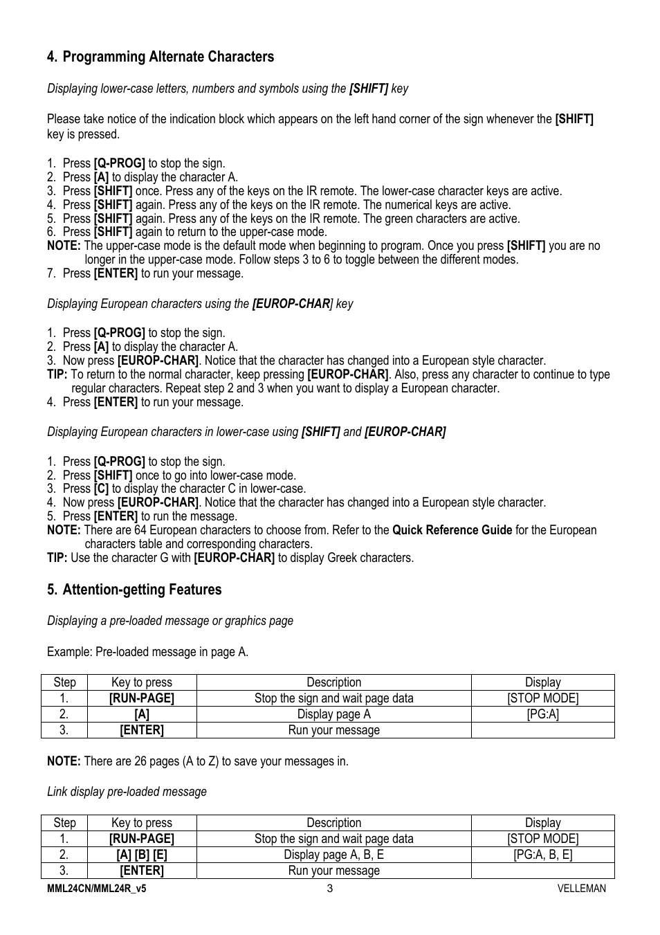 Velleman MML24CN User Manual | Page 3 / 84