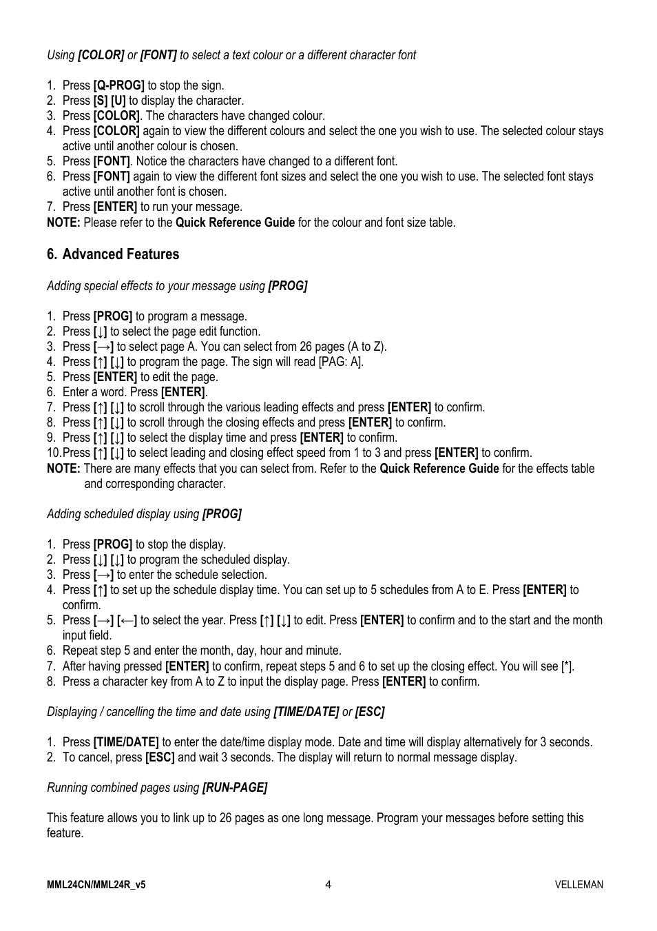 Velleman MML24CN User Manual | Page 4 / 84