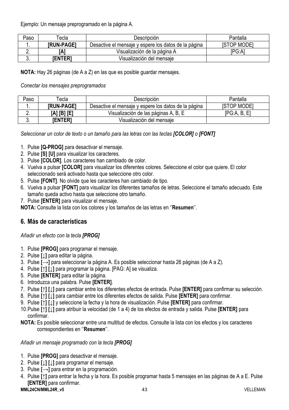 Velleman MML24CN User Manual | Page 43 / 84