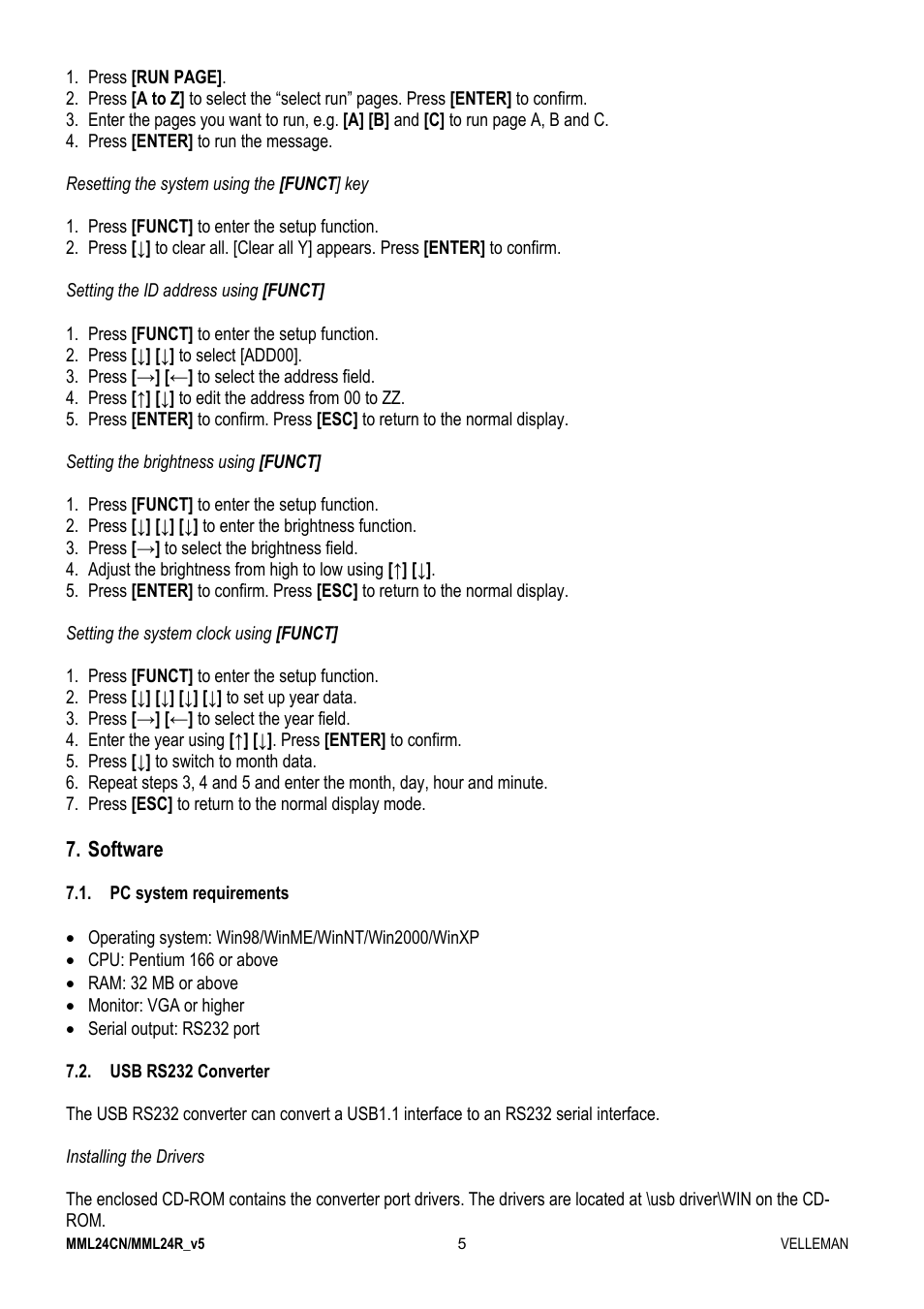 Velleman MML24CN User Manual | Page 5 / 84