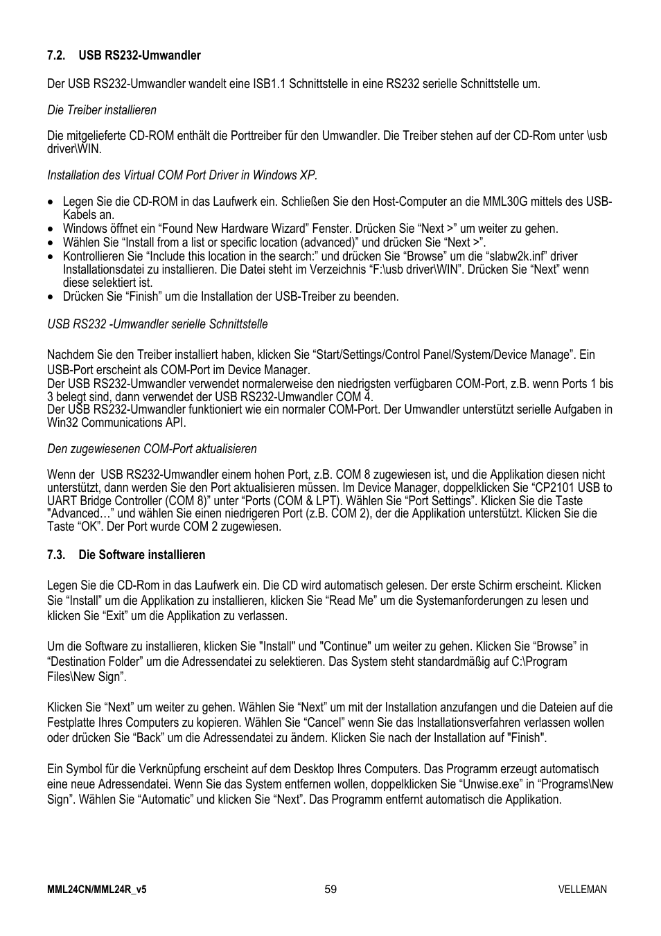 Velleman MML24CN User Manual | Page 59 / 84