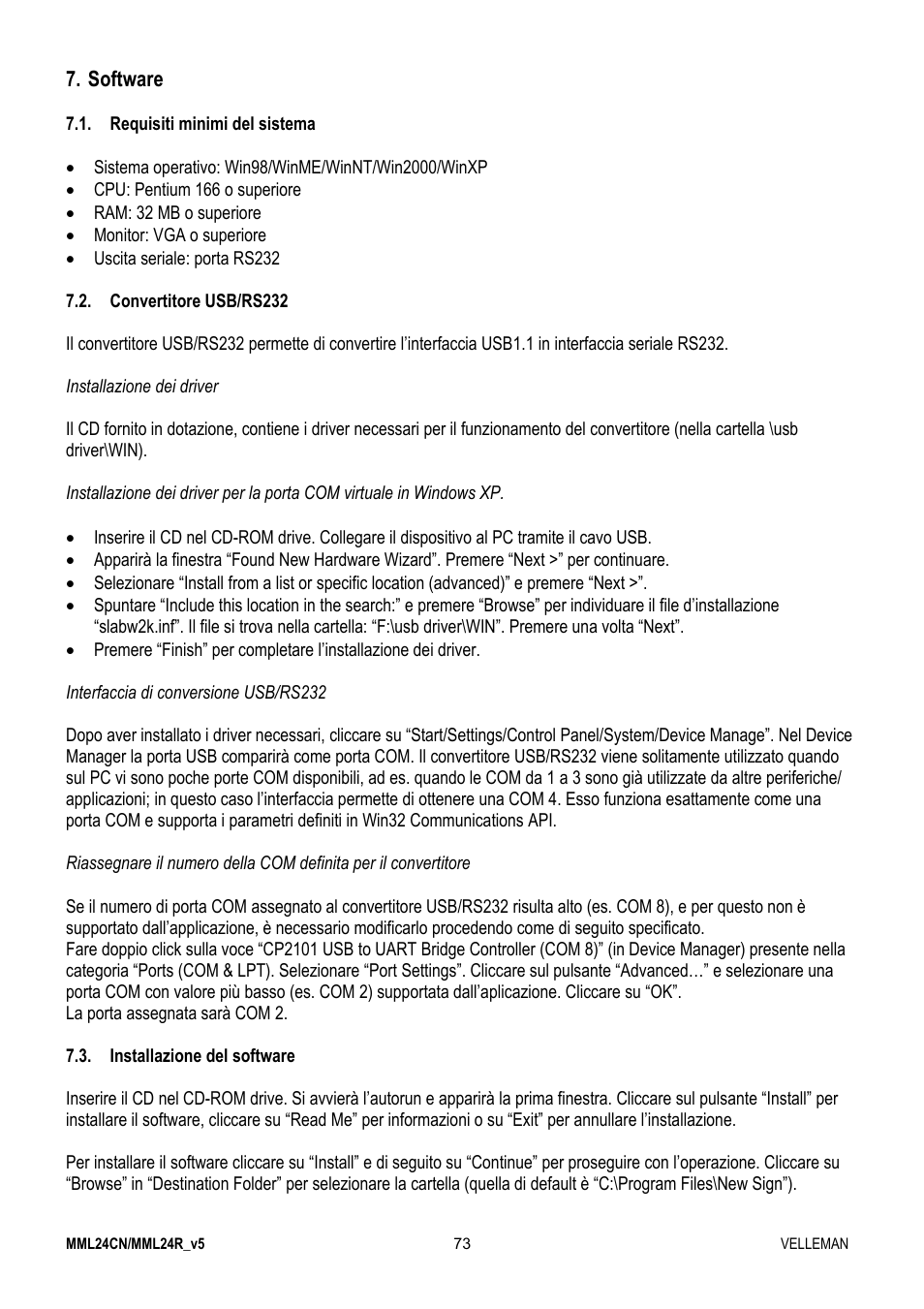 Velleman MML24CN User Manual | Page 73 / 84