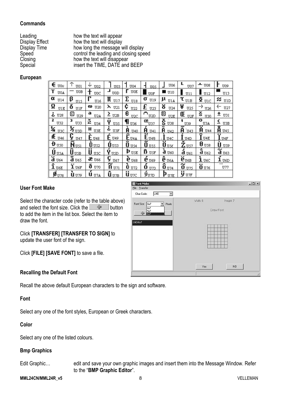 Velleman MML24CN User Manual | Page 8 / 84