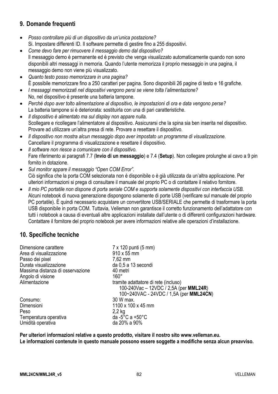 Velleman MML24CN User Manual | Page 82 / 84