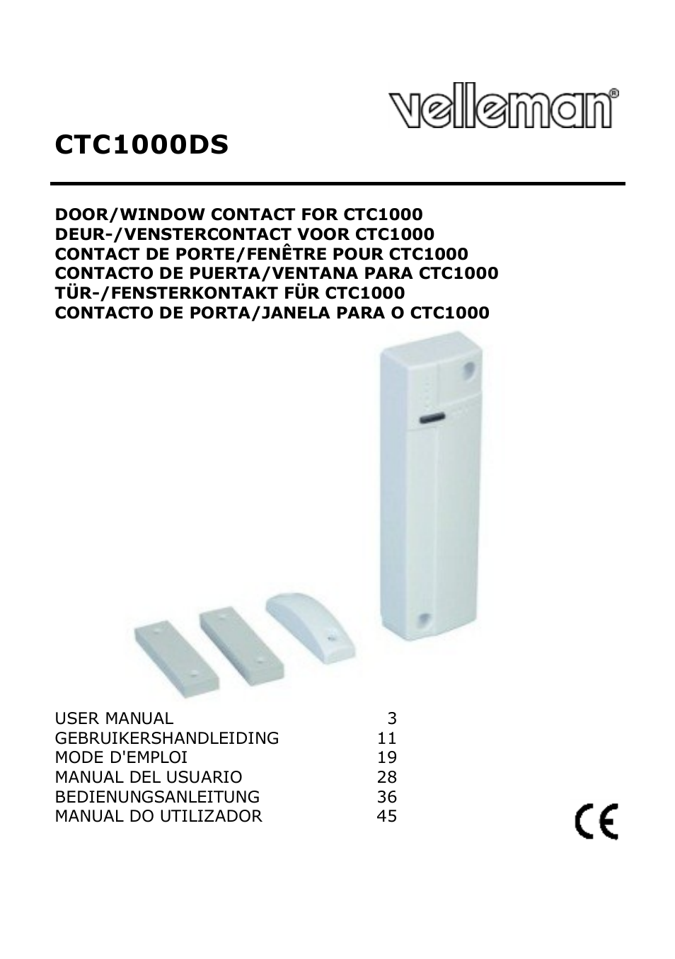 Velleman CTC1000DS User Manual | 61 pages