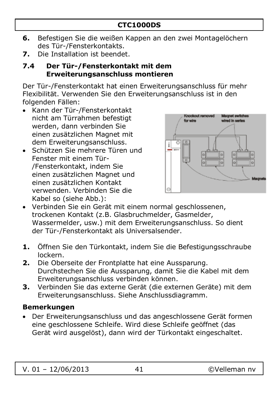 Bemerkungen | Velleman CTC1000DS User Manual | Page 41 / 61