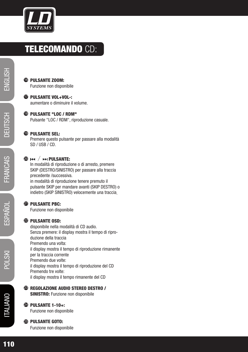 Telecomando cd | Velleman LDRB65HS User Manual | Page 110 / 122