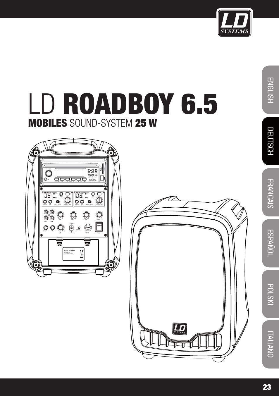 Ld roadboy 6.5, Mobiles sound-system 25 w | Velleman LDRB65HS User Manual | Page 23 / 122