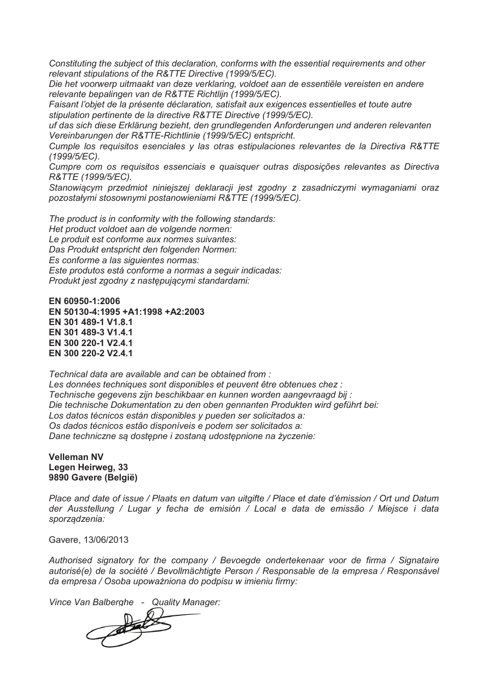 Velleman CTC1000PIR User Manual | Page 59 / 59