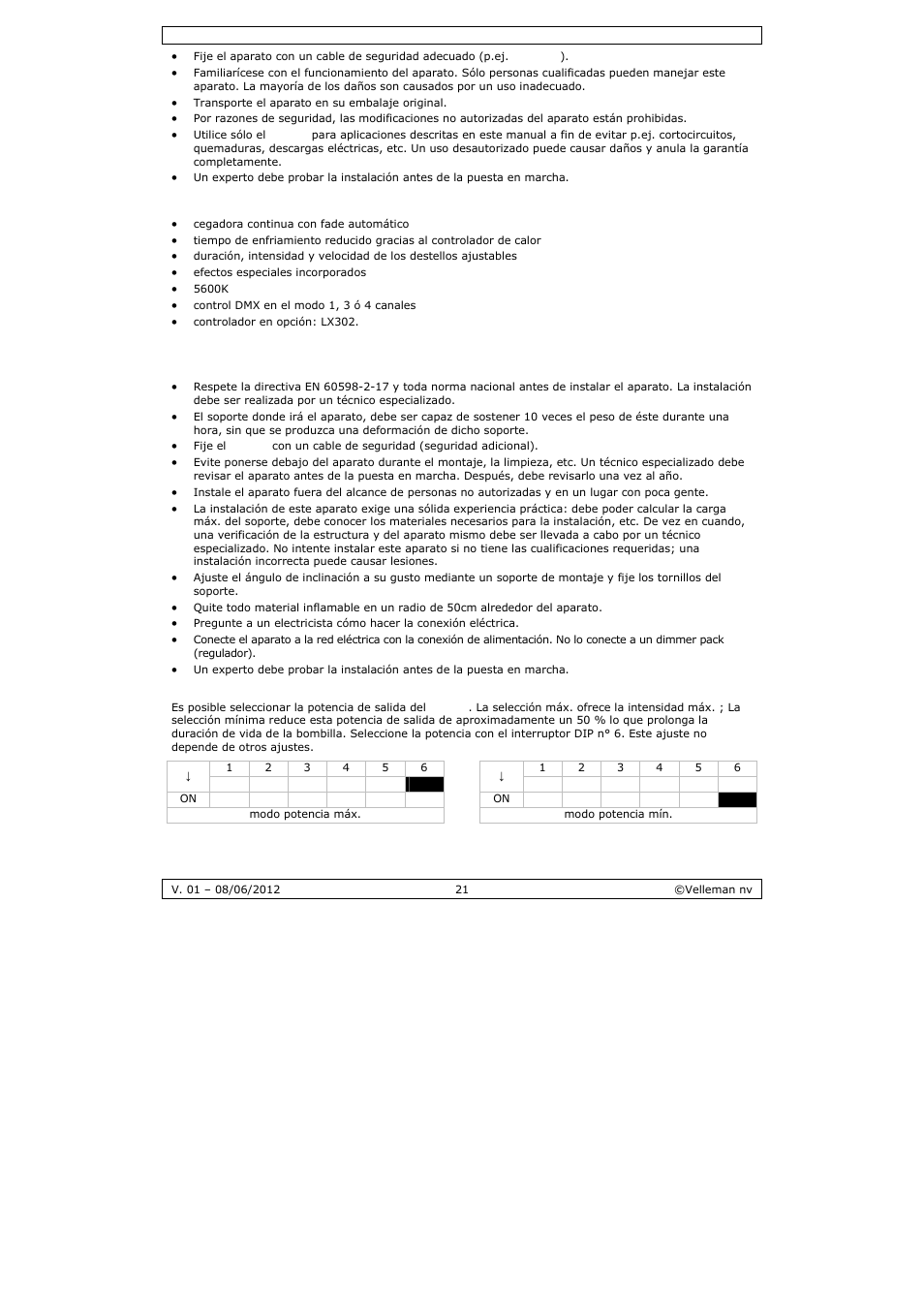 Velleman LX301 User Manual | Page 21 / 34