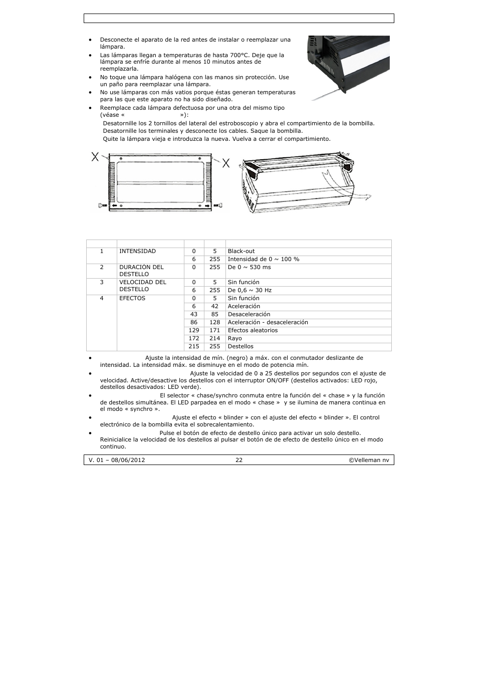 Velleman LX301 User Manual | Page 22 / 34