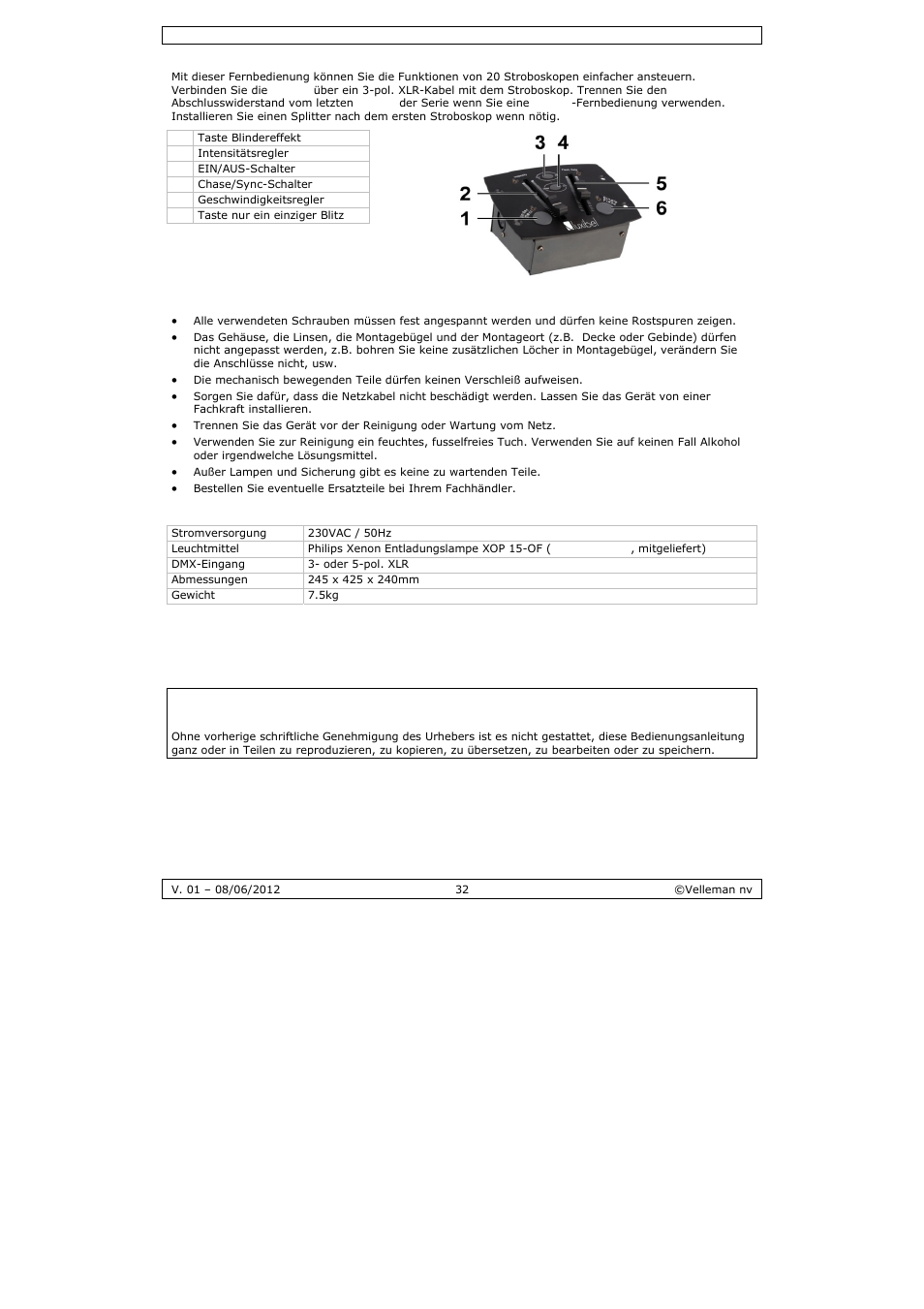 Velleman LX301 User Manual | Page 32 / 34