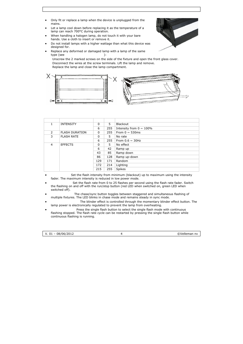 Velleman LX301 User Manual | Page 4 / 34