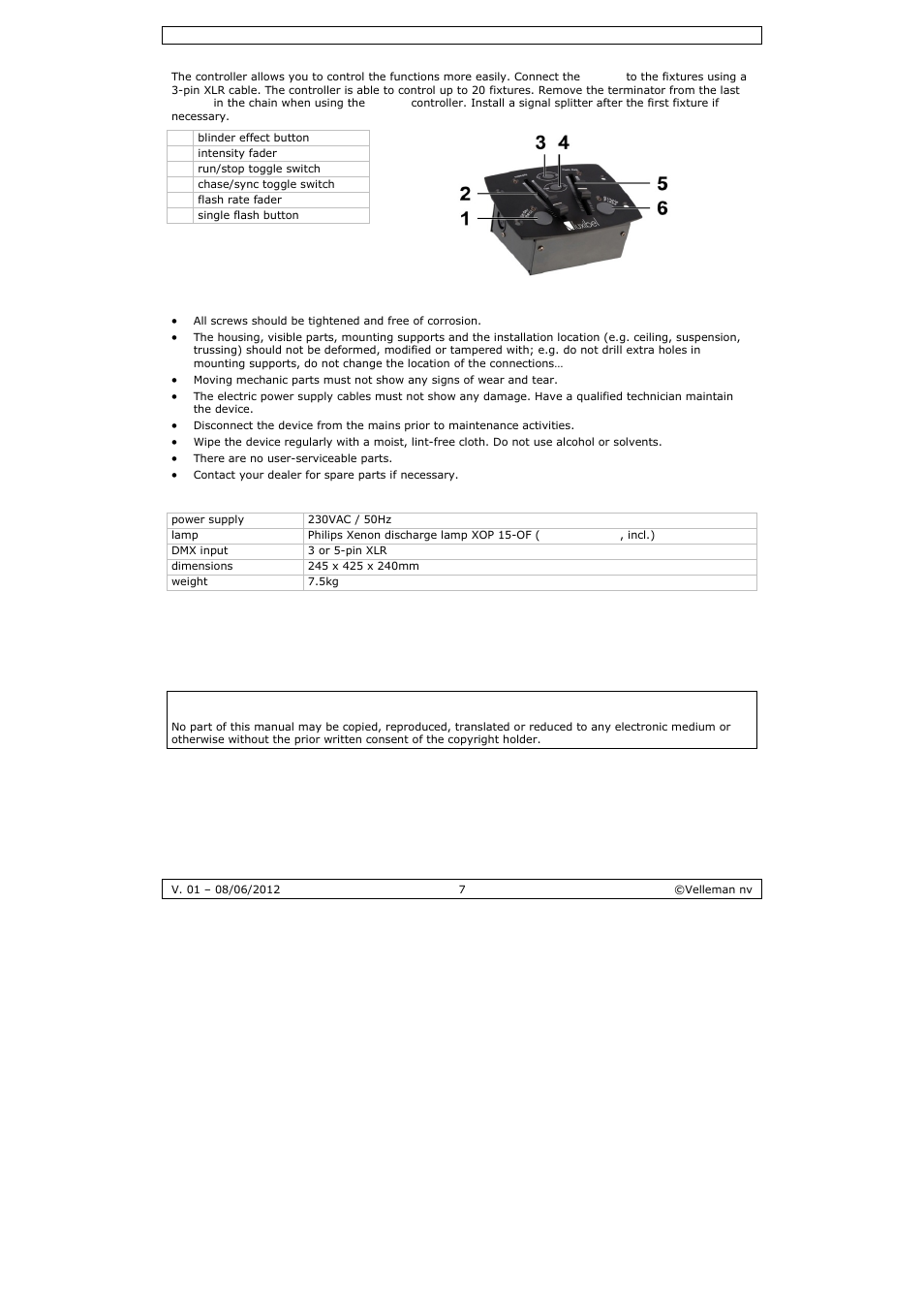 Velleman LX301 User Manual | Page 7 / 34