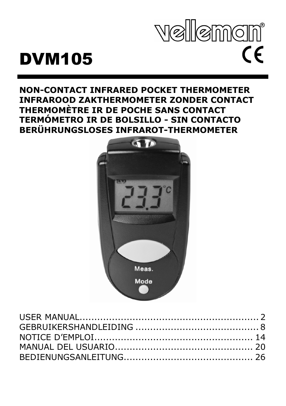 Velleman DVM105 User Manual | 31 pages