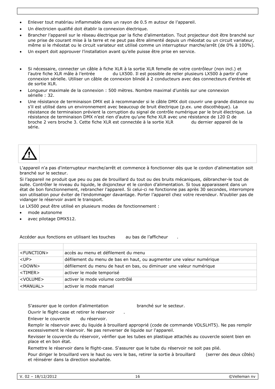Empl | Velleman LX500 User Manual | Page 16 / 32