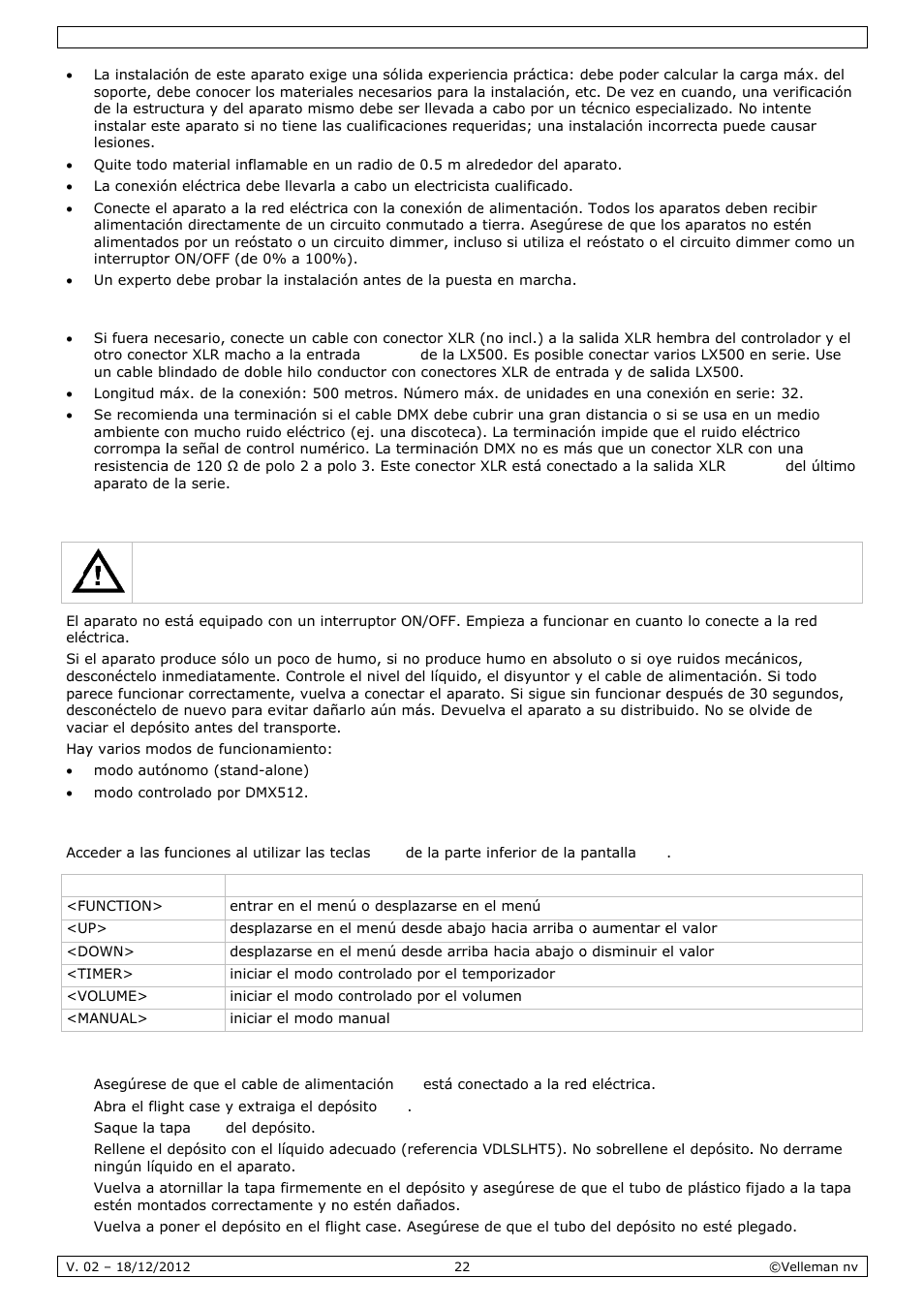 Velleman LX500 User Manual | Page 22 / 32